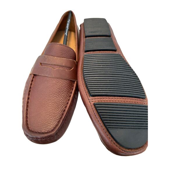 Massimo Matteo Firenze Genuine Leather Driving Moccasin Loafer - SZ 8 M - Picture 7 of 9